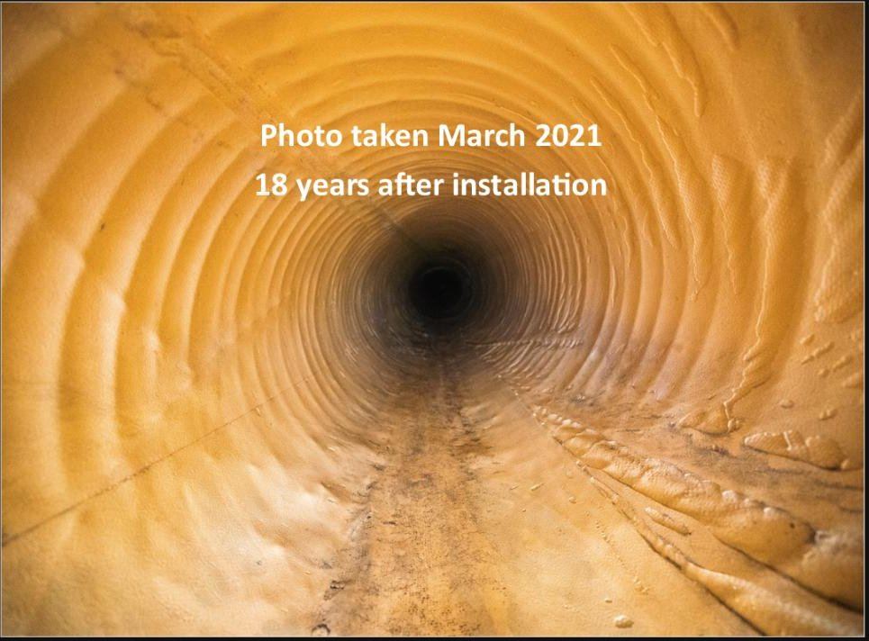 Inside the Destin Pass culvert, eighteen years after installation